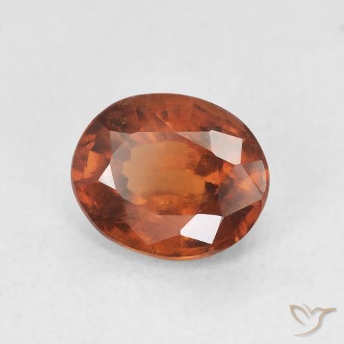 Granato hessonite Arancione scuro naturale da 1.84 ct, Ovale, VS-SI