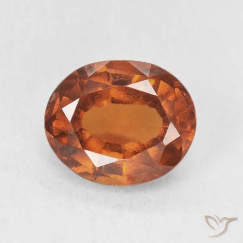 2.18ct Naturale Arancione Ambra Granato hessonite, Ovale, VS