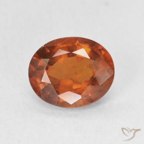 1.81ct Naturale Arancione scuro Granato hessonite, Ovale, VS