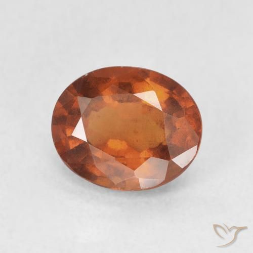Granato hessonite Arancione scuro naturale da 1.81 ct, Ovale, VS