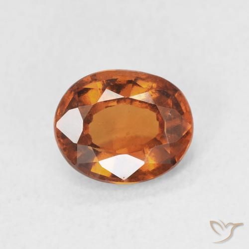 1.48ct Naturale Medium Dark-Orange Granato hessonite, Ovale, VS