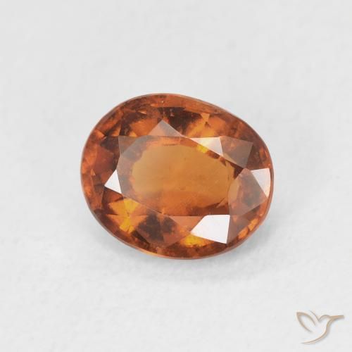Granato hessonite Medium Dark-Orange naturale da 1.48 ct, Ovale, VS