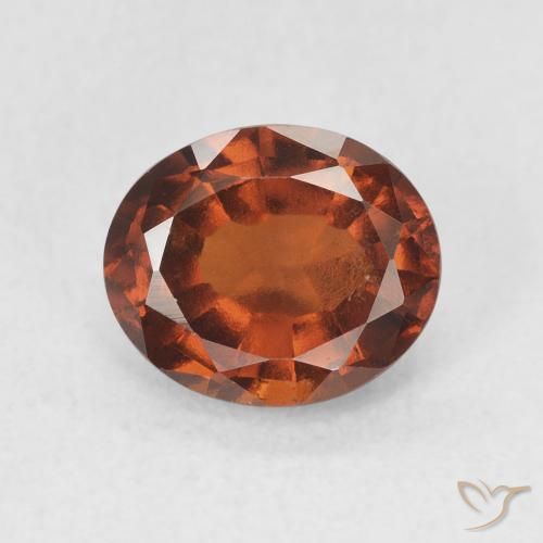 2.14ct Naturale Medium Dark-Orange Granato hessonite, Ovale, VS