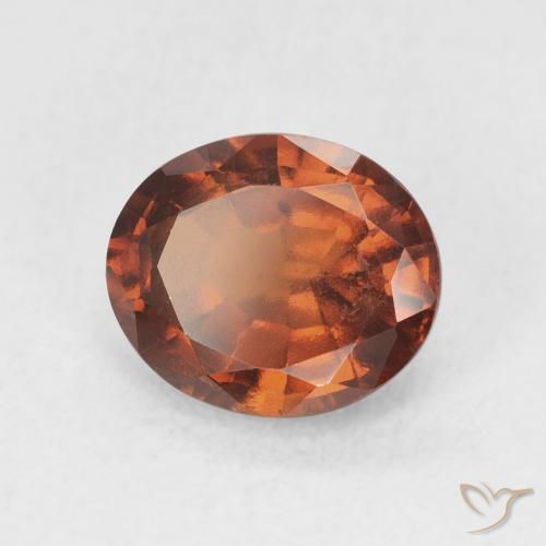 Granato hessonite Medium Dark-Orange naturale da 2.14 ct, Ovale, VS