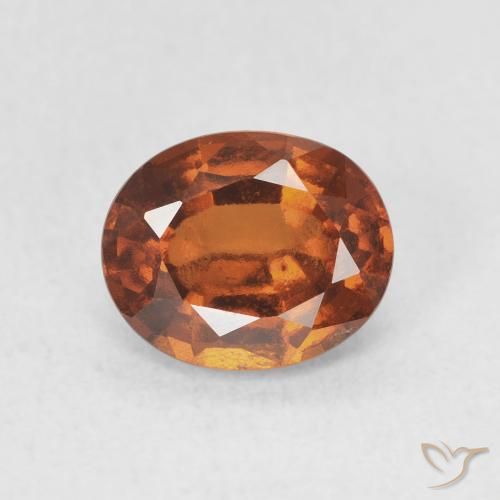 1.93ct Naturale Arancione rossastra Granato hessonite, Ovale, VS