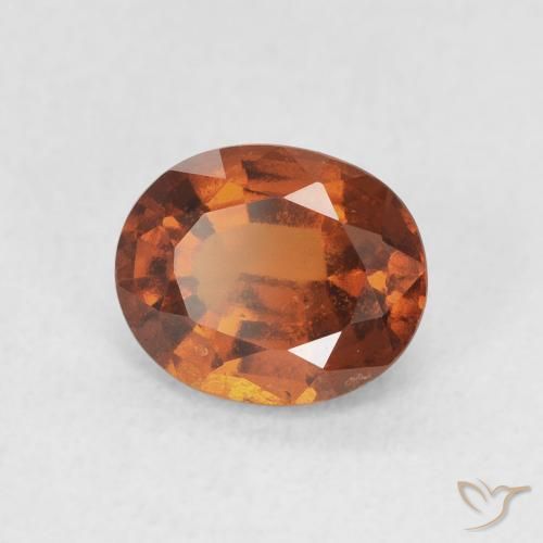 Granato hessonite Arancione rossastra naturale da 1.93 ct, Ovale, VS