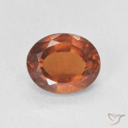 1.87ct Naturale Arancione rossastra Granato hessonite, Ovale, VS
