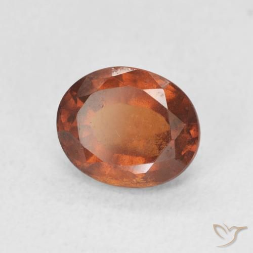 Granato hessonite Arancione rossastra naturale da 1.87 ct, Ovale, VS