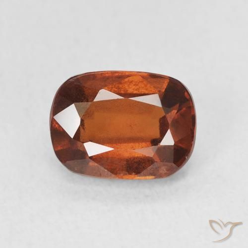 1.99ct Naturale Arancia Fuoco Granato hessonite, Cuscino, VS