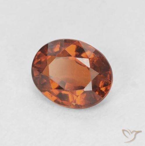 Granato hessonite Arancio Medio naturale da 1.47 ct, Ovale, VVS-VS