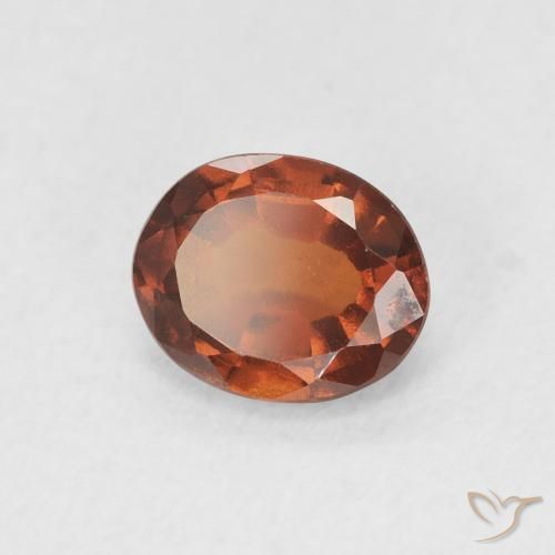 Granato hessonite Arancione rossastra naturale da 1.40 ct, Ovale, VVS-VS
