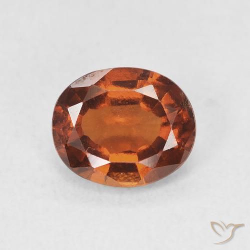 1.54ct Naturale Arancione Ambra Granato hessonite, Ovale, VVS-VS