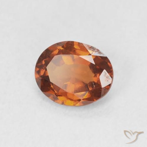 Granato hessonite Arancione rossastra naturale da 1.17 ct, Ovale, VVS-VS