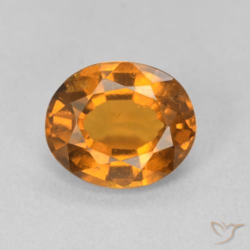 1.69ct Naturale Arancio Medio Granato hessonite, Ovale, VS-SI
