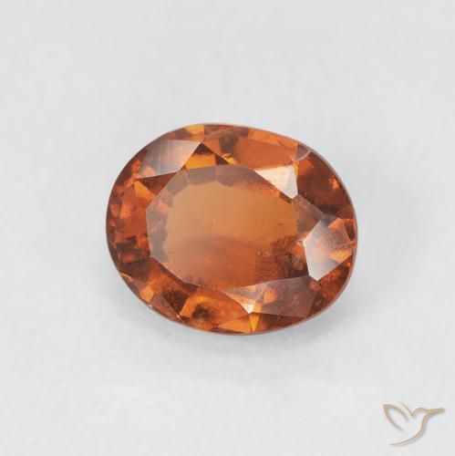 Granato hessonite Arancione scuro naturale da 1.48 ct, Ovale, VS-SI
