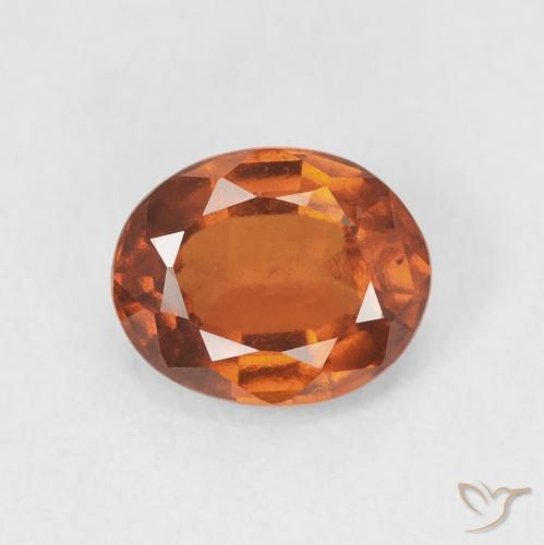 1.71ct Naturale Arancione scuro Granato hessonite, Ovale, VS-SI