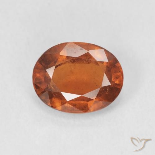 2.04ct Naturale Medium Dark-Orange Granato hessonite, Ovale, VS-SI