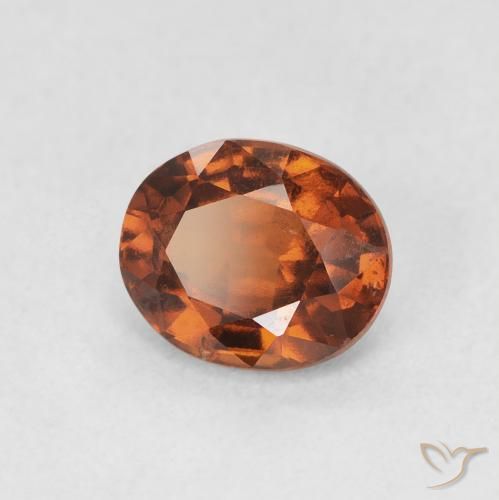 Granato hessonite Arancione rossastra naturale da 1.38 ct, Ovale, VS-SI