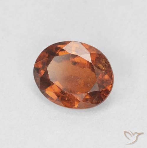 Granato hessonite Arancione scuro naturale da 1.35 ct, Ovale, VS-SI