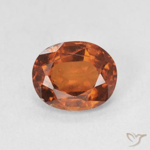 1.69ct Naturale Medium Dark-Orange Granato hessonite, Ovale, VS-SI