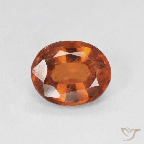 1.94ct Naturale Arancione scuro Granato hessonite, Ovale, VS-SI