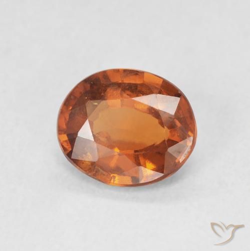 Granato hessonite Arancione scuro naturale da 1.37 ct, Ovale, VS-SI