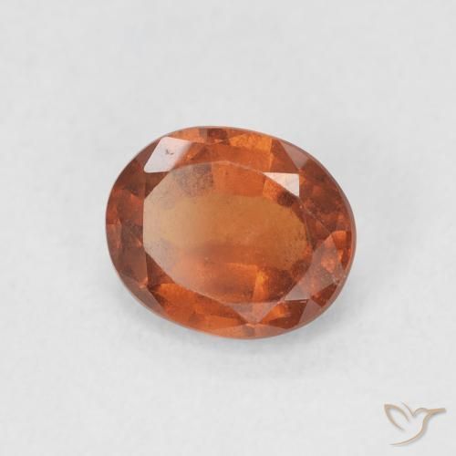 Granato hessonite Arancione scuro naturale da 1.56 ct, Ovale, VS-SI