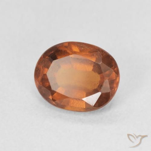 Granato hessonite Arancione scuro naturale da 1.13 ct, Ovale, VVS-VS