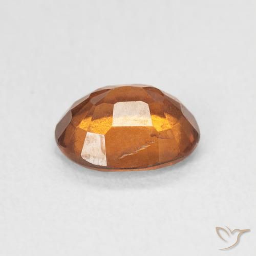 Granato hessonite Arancione scuro naturale da 1.13 ct, Ovale, VVS-VS