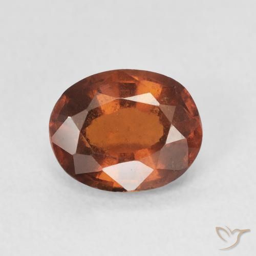 1.32ct Naturale Medium Dark-Orange Granato hessonite, Ovale, VS-SI
