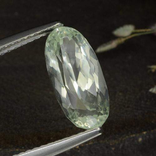Nascosto Medio Verde-Grigio naturale da 3.76 ct, Taglio ovale, VS