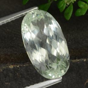 Nascosto Verde mare chiaro naturale da 5.23 ct, Taglio ovale, VVS-VS