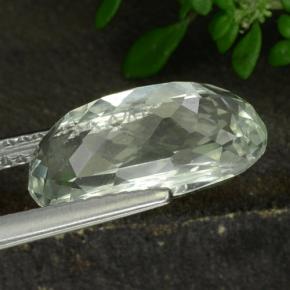 Nascosto Verde mare chiaro naturale da 5.23 ct, Taglio ovale, VVS-VS