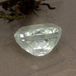 Hiddenite naturale bianco verdastro da 4,34 ct, taglio ovale, VVS-VS