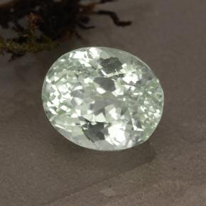 Nascosto Bianco verdognolo naturale da 6.15 ct, Taglio ovale, VVS-VS