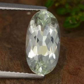 Nascosto Bianco verdastro pallido naturale da 2.84 ct, Taglio ovale, VVS-VS