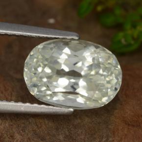 Nascosto Verde grigiastro naturale da 4.44 ct, Taglio ovale, VVS-VS