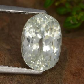 Nascosto Verde grigiastro naturale da 4.44 ct, Taglio ovale, VVS-VS