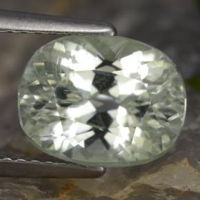 Nascosto Bianco chiaro verdastro naturale da 4.41 ct, Taglio ovale, VS