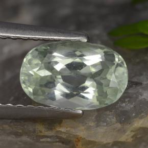 Hiddenite verde chiaro naturale da 1,48 ct, taglio ovale, VVS-VS