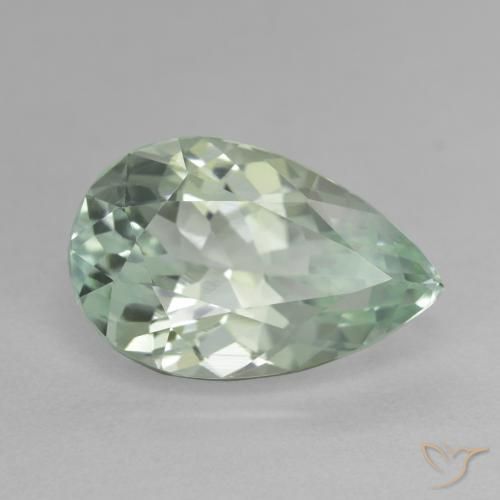 Nascosto Giallo chiaro Verde naturale da 9.73 ct, Forma a pera, VS