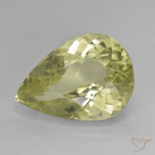 11.36ct Naturale Medium Light-Yellow Nascosto, Forma a pera, VS