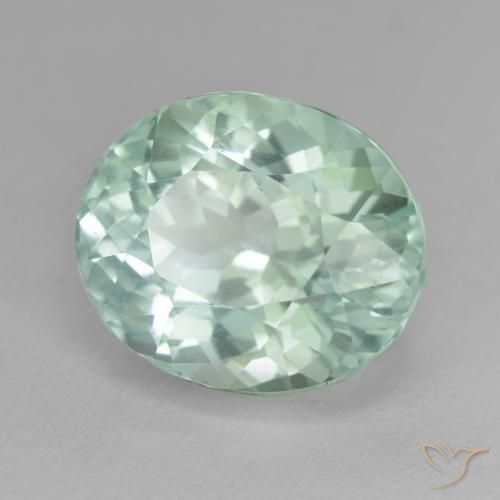 Nascosto Blu verde naturale da 16.49 ct, Ovale, VS-SI