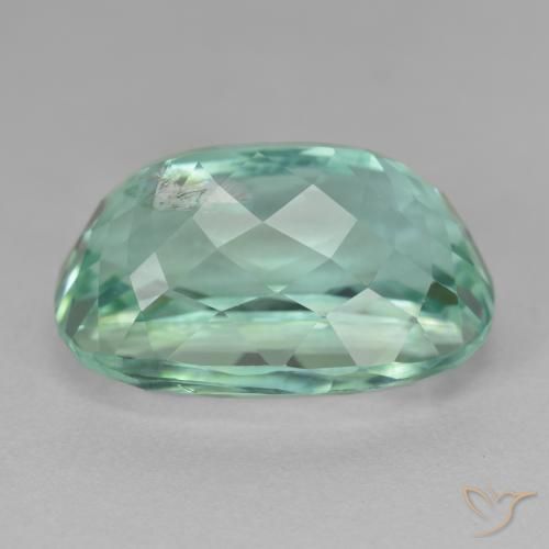 Nascosto Verde bluastro naturale da 23.63 ct, Cuscino, VS-SI