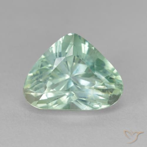 8.36ct Naturale Verde bluastro chiaro Nascosto, Forma a pera, VS-SI
