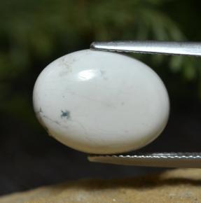Howlite naturale bianco da 8,33 ct, taglio ovale, opaco