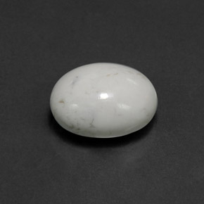 Howlite naturale bianco da 2,94 ct, taglio ovale, opaco
