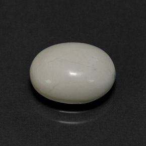 Howlite naturale bianco da 2,63 ct, taglio ovale, opaco