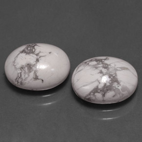 Howlite naturale bianco da  ct, taglio ovale, opaco