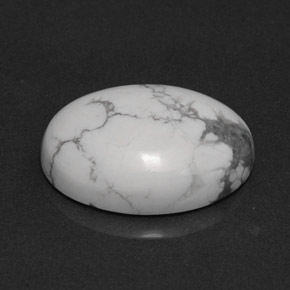 Howlite naturale bianco da 8,20 ct, taglio ovale, opaco